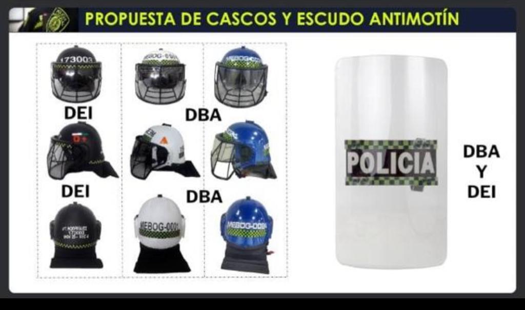 Los nuevos cascos que tendrá la unidad que reemplazará al Esmad.