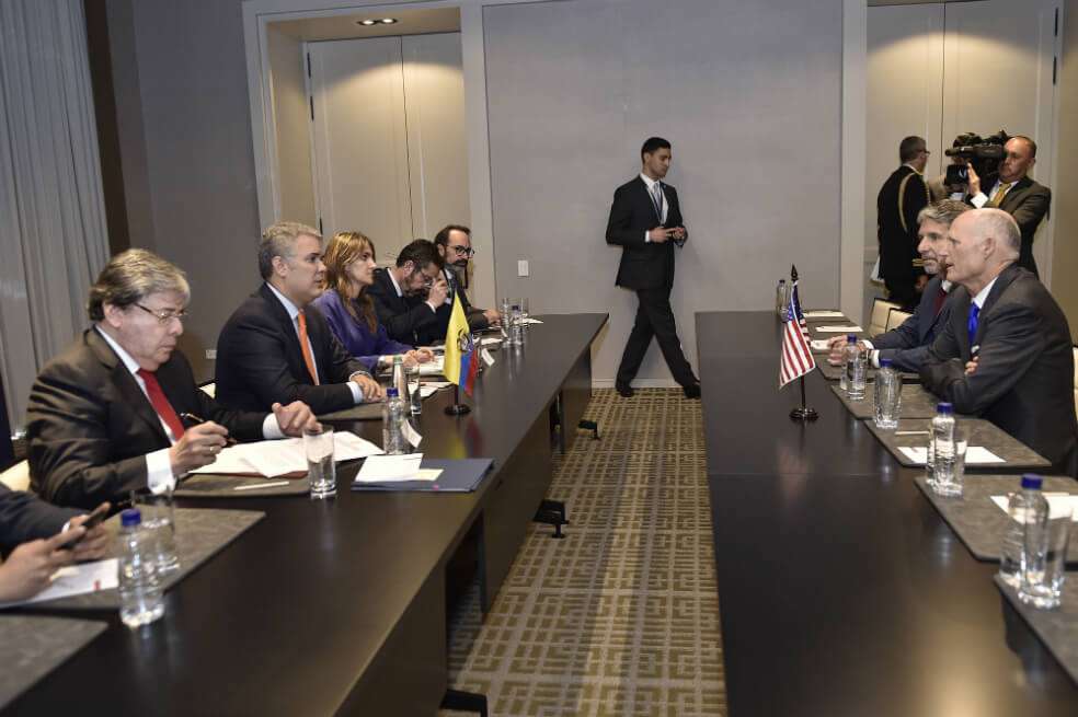 En la reunión entre el presidente Iván Duque y el senador republicano Rick Scott también hizo presencia el embajador de Estados Unidos en Colombia, Kevin Whitaker. / SIG