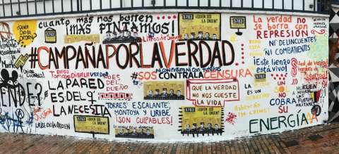 "La verdad no se borra con represión": nuevo mensaje del mural que denunciaba falsos positivos