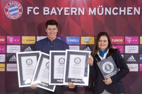 Lewandowski entró en el libro de los Guinness Récords