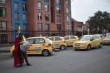 En imágenes: así se vivieron las cortas protestas de taxistas en Bogotá