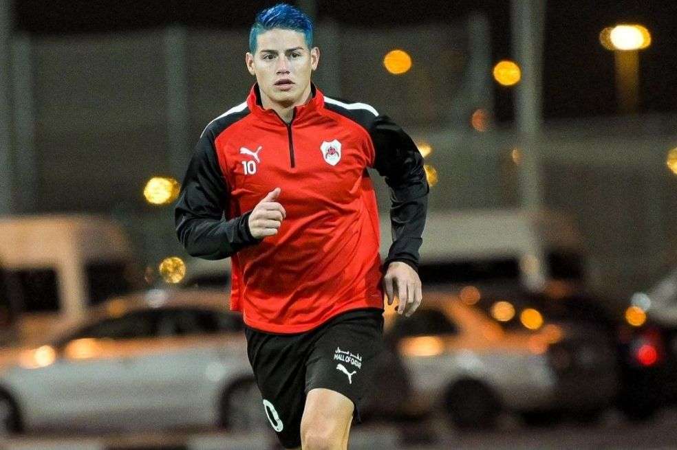 El volante colombiano volvió a jugar en la Liga de Catar.