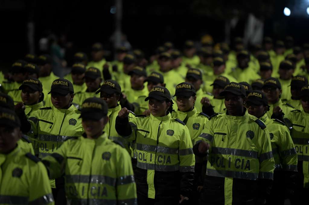 Ensayo para el desfile militar del 20 de Julio del 2025, día de la Independencia de Colombia.