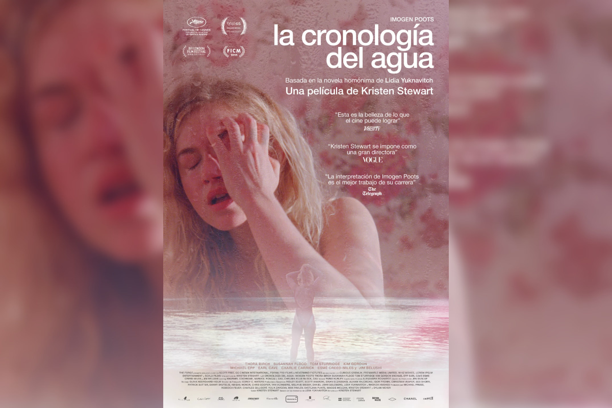 "La cronología del agua" se estrenó en el Festival Internacional de Cine de Cannes, en 2025.