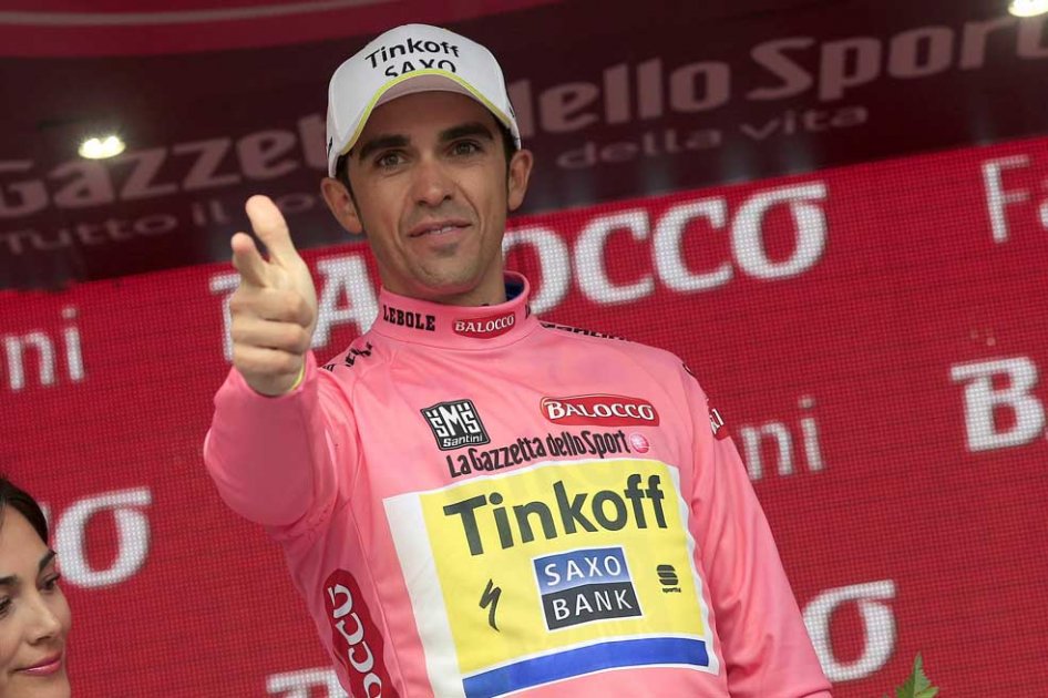 Alberto Contador retomó el liderato del Giro de Italia tras la CRI. Foto: AFP