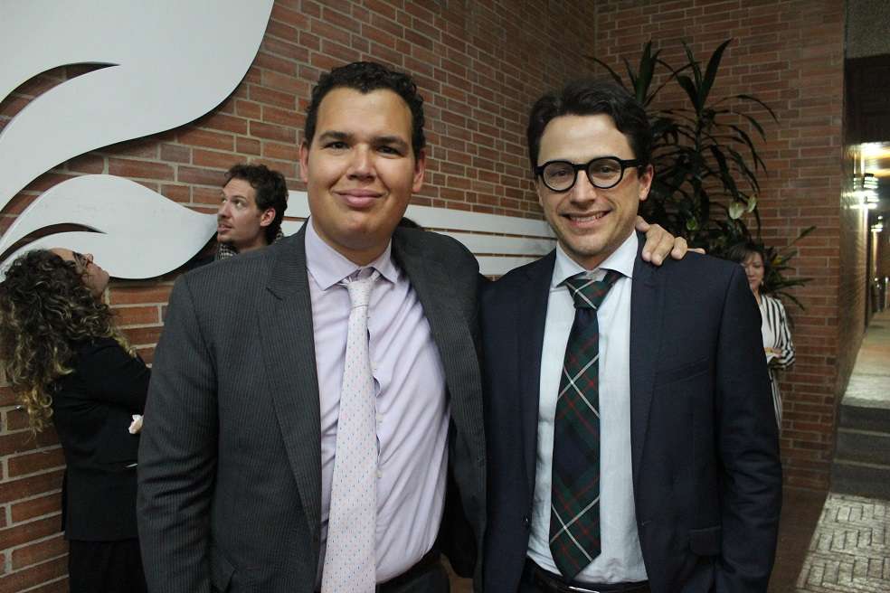 Juan Fernando Vargas y Leopoldo Fergusson, ganadores del Premio Juan Luis Londoño en marzo de 2019. / Cortesía de Fedesarrollo