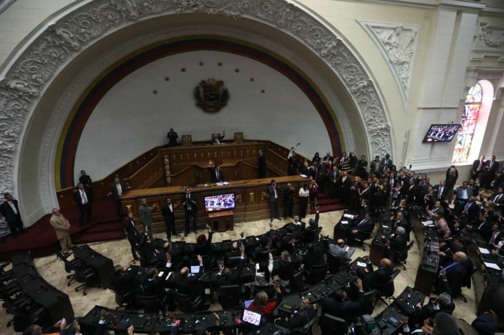 La Asamblea Nacional de Venezuela (AN, Parlamento), es el único poder que controlan los detractores de Nicolás Maduro. / EFE