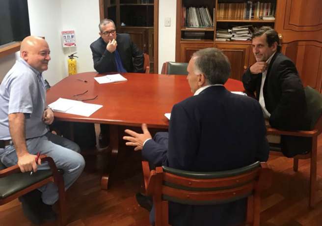 'Carlos Lozada’, 'Timochenko', Jean Arnault y Raúl Rosende. / Tomado de Twitter