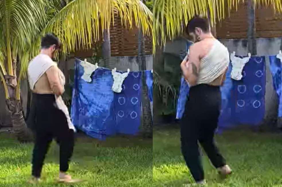 Camilo y Evaluna pañal de tela.