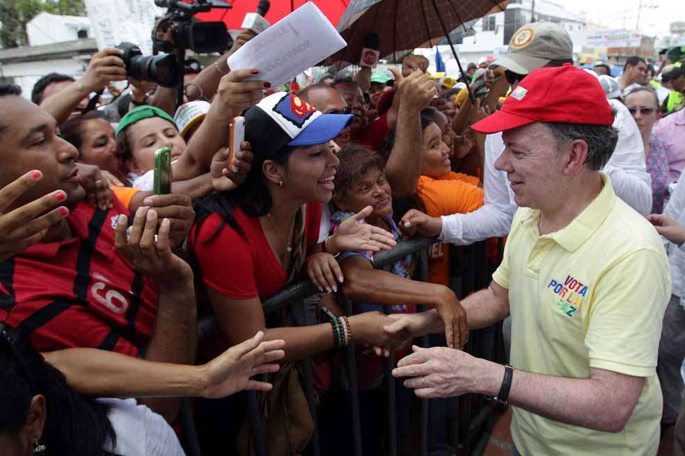El presidente Santos dijo que, pese a la salida de J.J. Rendón, su campaña sigue contando con un importante grupo de estrategas. / Presidencia