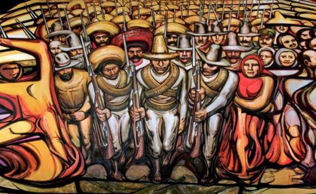 Uno de los murales de Siqueiros, pintado en el Castillo de Chapultepec. La revolución mexicana en marcha. / Cortesía