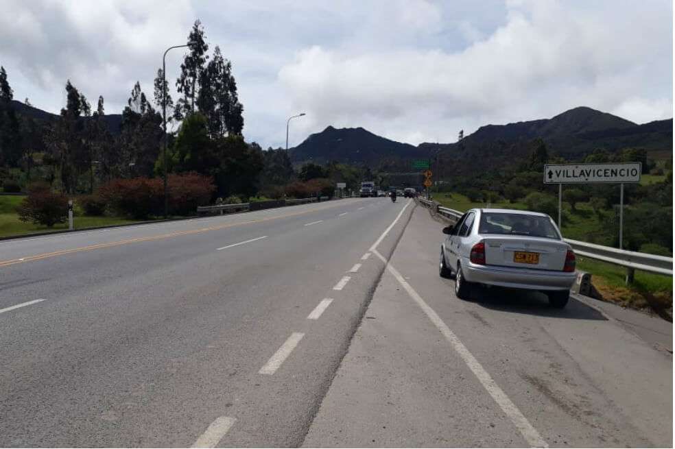 Estado de la vía al Llano en septiembre de 2018. / Cortesía - Coviandes