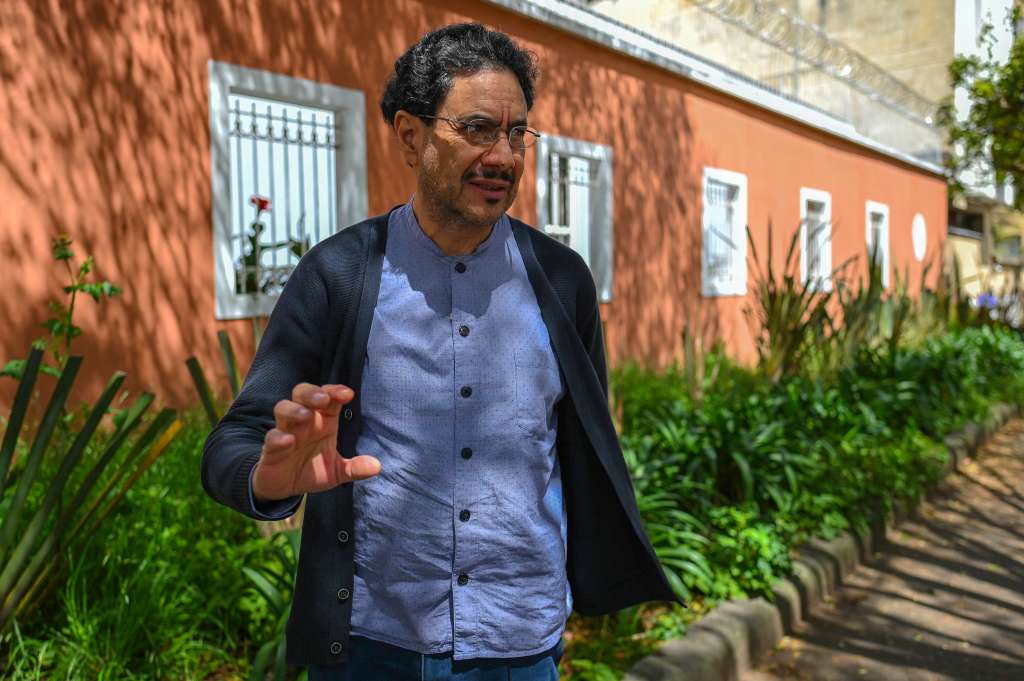 Colombian Senator Ivan Cepeda speaks during an interview with AFP in Bogota on August 6, 2025.