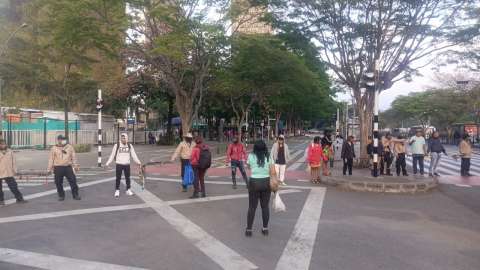 Minga indígena bloquea paso al centro administrativo La Alpujarra en Medellín