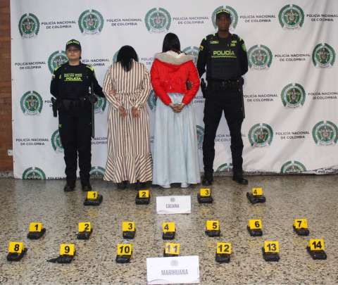 Caen dos mujeres con casi 10 kilos de cocaína y marihuana adheridos al cuerpo en El Dorado