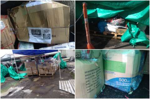 Denuncian deterioro de ayudas para Mocoa en centro de acopio en Bogotá