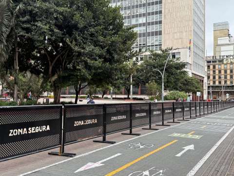 Espacio público y vallas para crear Zonas Seguras en el Parque Santander