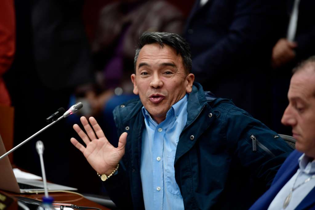 Senador de la República, durante el debate de control político al Canciller Álvaro Leyva en la Comisión Segunda del Senado.