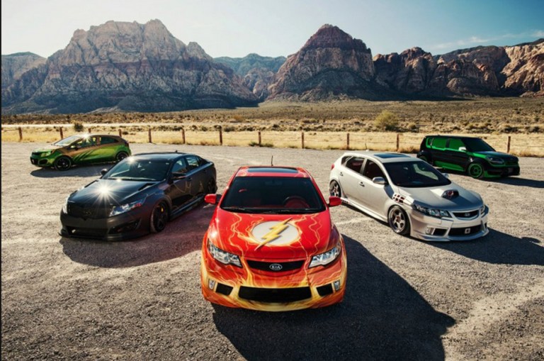 Kia Motors desarrolló autos inspirados en los superhéroes de la Liga de la Justica