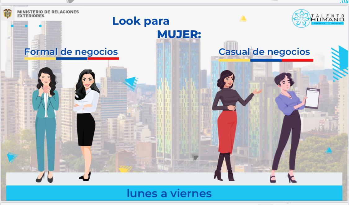 cartilla Cancillería sobre código de vestuario