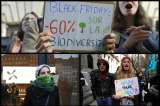 En imágenes: ambientalistas de varias ciudades del mundo protestan contra el consumismo del ‘Black Friday’