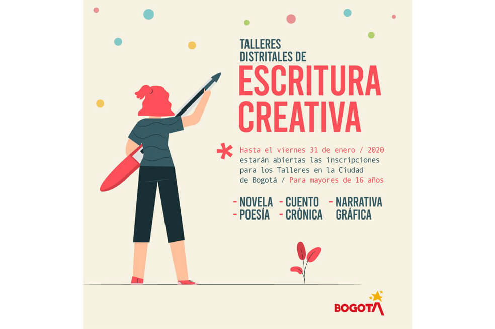 Por medio de Idartes se llevará a cabo "Talleres de Escrituras Creativas Ciudad de Bogotá 2020" entre el 8 de febrero y 11 de julio. / Cortesía Idartes