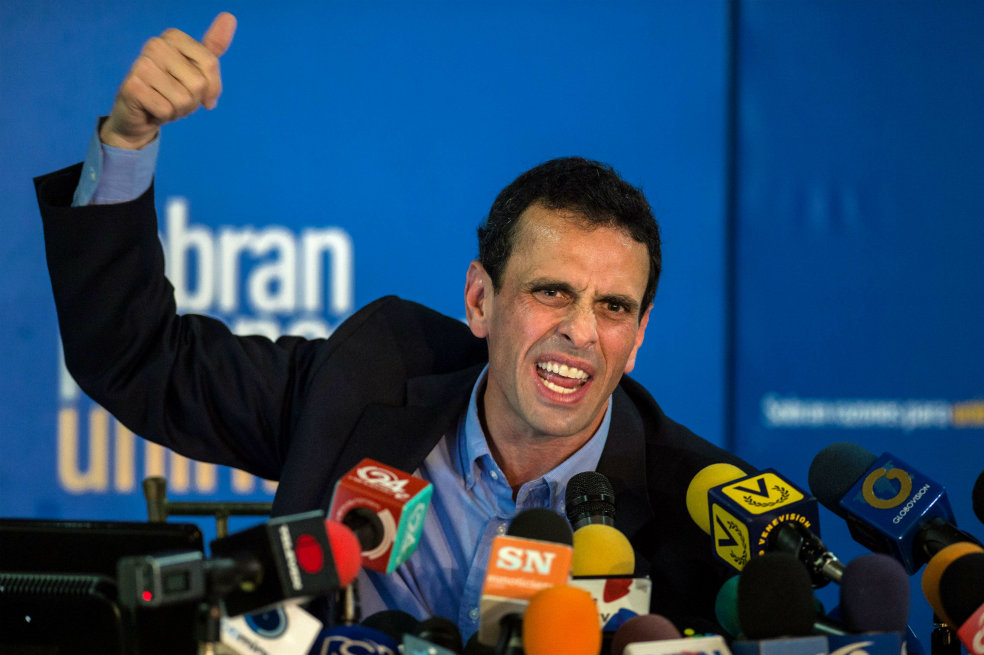 Tras varios meses de silencio, Henrique Capriles Radonski reapareció la semana pasada en Caracas. / AFP