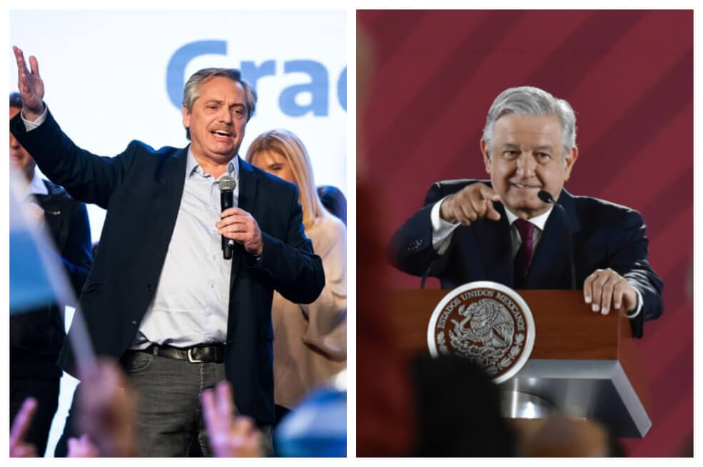 Alberto Fernández (I) y Andrés Manuel López Obrador (d). / AFP