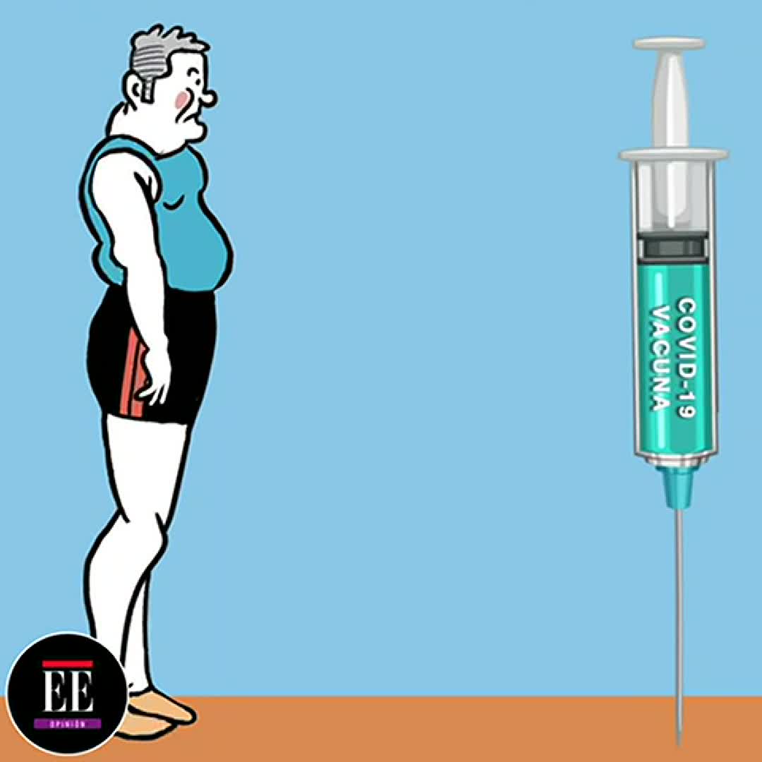 El lento avance del plan de vacunación en videocaricatura de Mheo