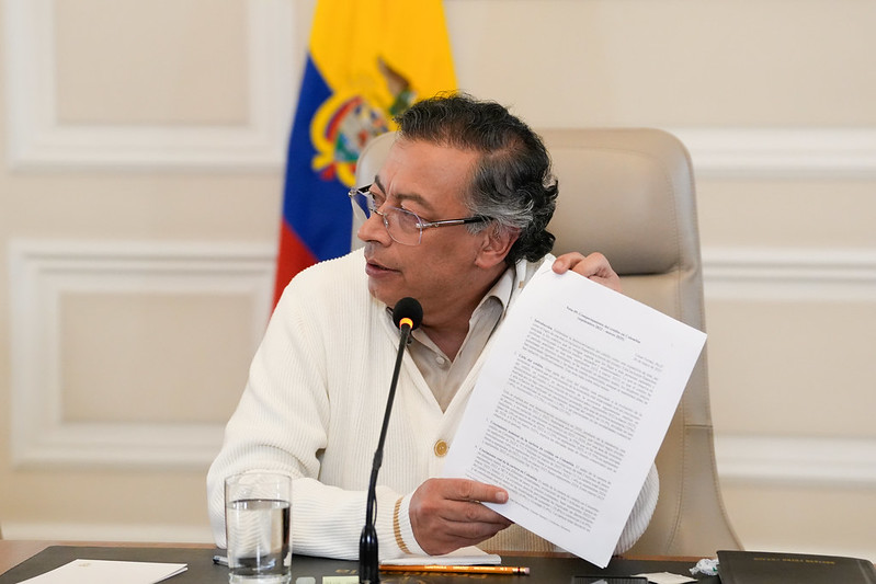 El presidente Gustavo Petro lideró el consejo de ministros este martes.
