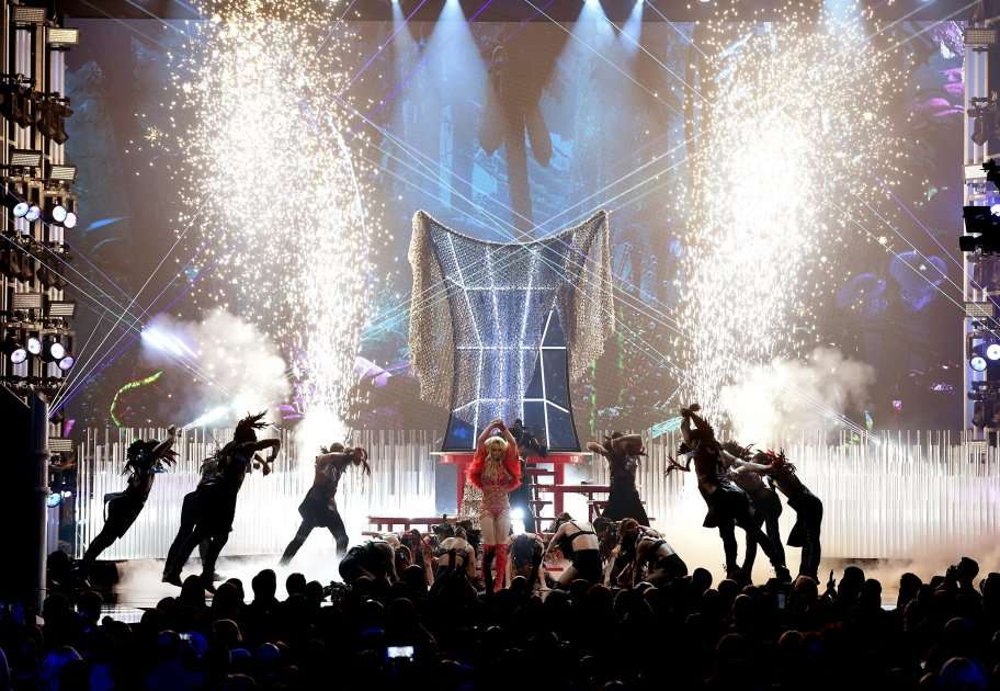 Britney Spears abrió los premios Billboard con la presentación de cuatro canciones. / AFP