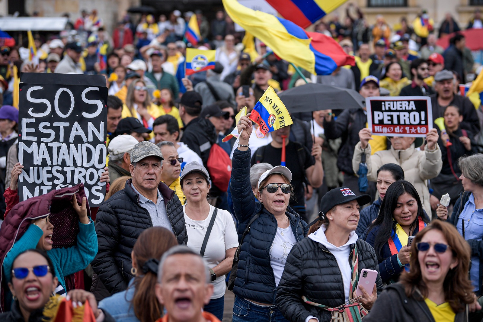 Así estuvieron las marchas este sábado 23 de diciembre contra el Gobierno de Gustavo Petro.