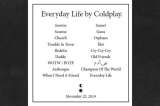 Este es el listado de canciones del nuevo álbum de Coldplay
