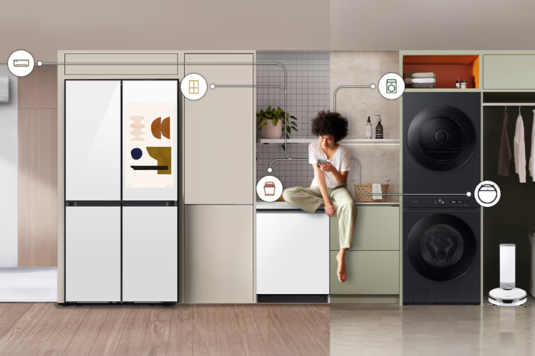 Descubre Samsung Bespoke: electrodomésticos inteligentes y personalizables que combinan diseño único con tecnología IA. Controla todo desde tu teléfono, ahorra energía y simplifica tu vida diaria.