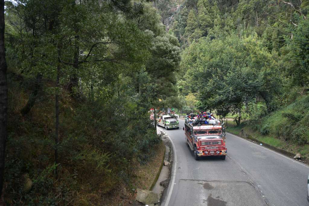 Integrantes de la Minga en Paro Nacional en la ciudad de Bogotá