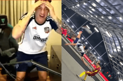 James Rodríguez quedó loco con espectacular chilena de Gio Moreno en la Kings League: video