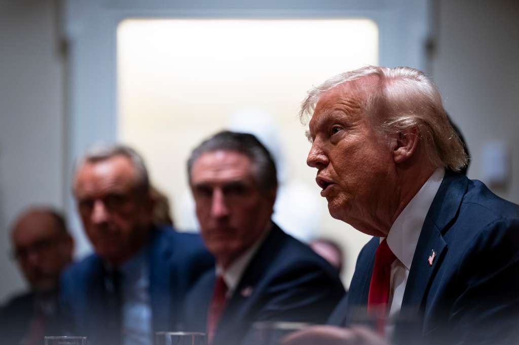Washington (United States), 26/02/2025.- US President Donald Trump speaks during a cabinet meeting at the White House in Washington, DC, USA, 26 February 2025. EFE/EPA/AL DRAGO / POOL