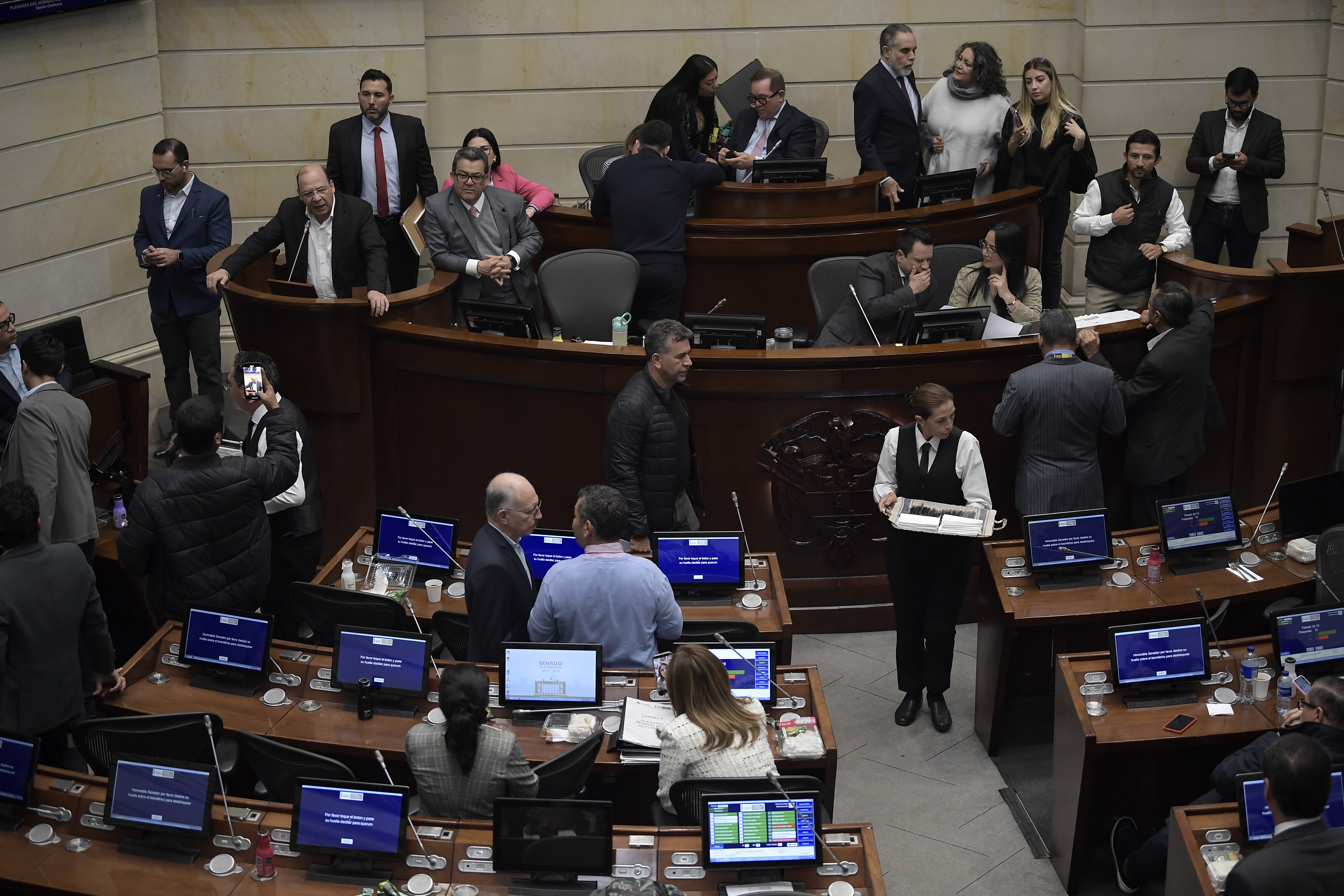 Debate en la plenaria del Senado para la aprobación del presupuesto del 2026, por COP 546,9 billones.