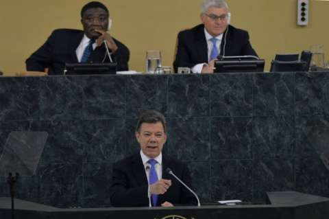 ONU califica de "histórico" discurso de Santos en Nueva York