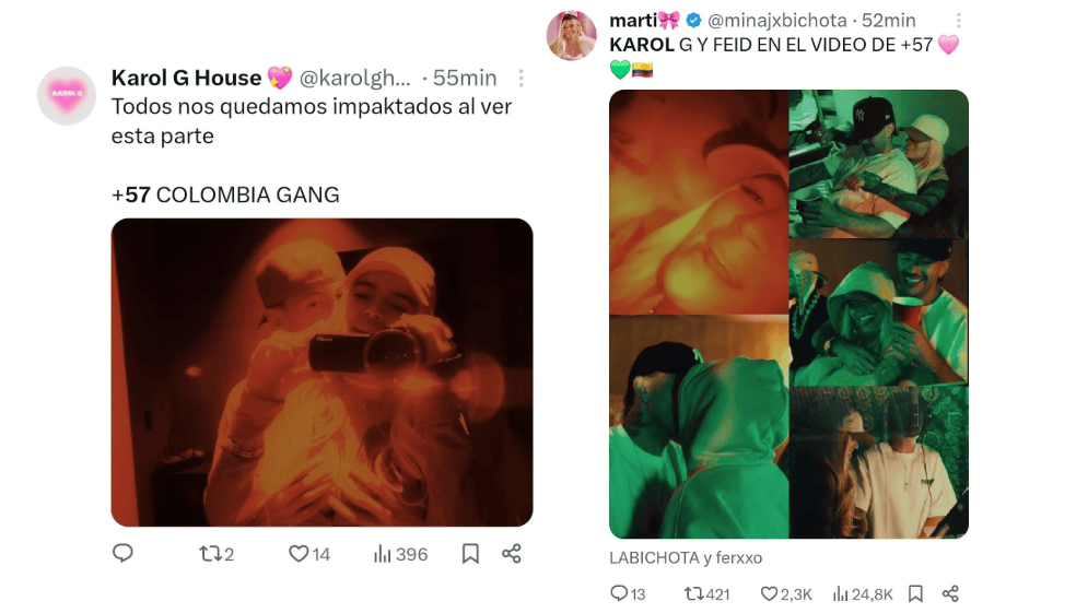 Memes y letra de ‘+57′, canción de Karol G, Feid, Maluma, J Balvin, Blessd y más