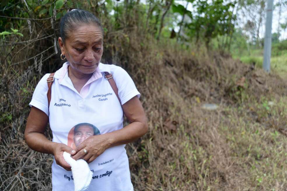 Marleni Cortés perdió a su hijo Janier, de 25 años, en medio de la masacre./ Óscar Pérez.