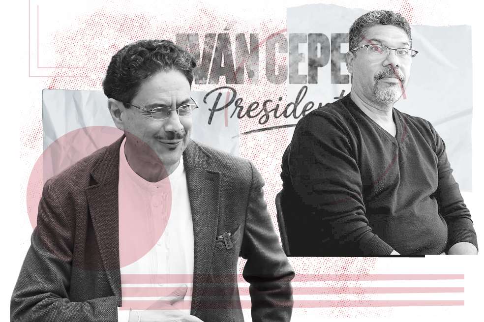 Antonio Peñaloza (derecha) es el gerente de la campaña presidencial de Iván Cepeda (izquierda). Se encarga del apartado financiero de su intención presidencial.