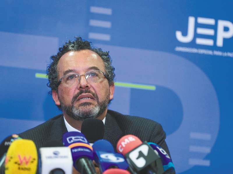 Bogotá, 21 de enero de 2019. JEP ordena versión voluntaria a los 31 miembros del Estado Mayor de las ex Farc - ep. En la foto: Magistrado Roberto Vidal.(Colprensa - Sofía Toscano)