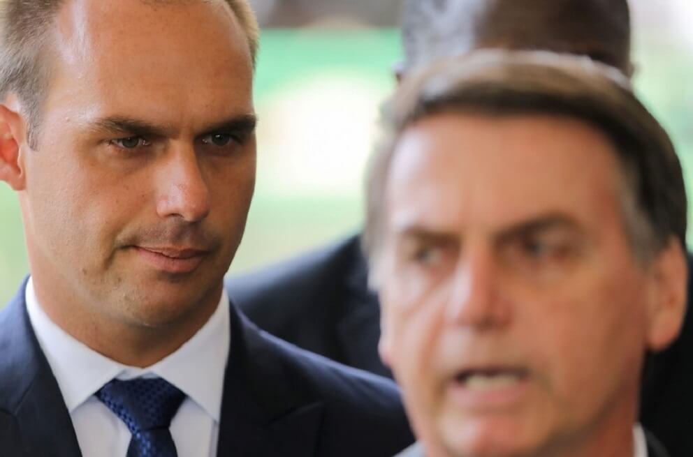 Eduardo Bolsonaro es el diputado federal con más votos en la historia de la democracia brasileña. / AFP