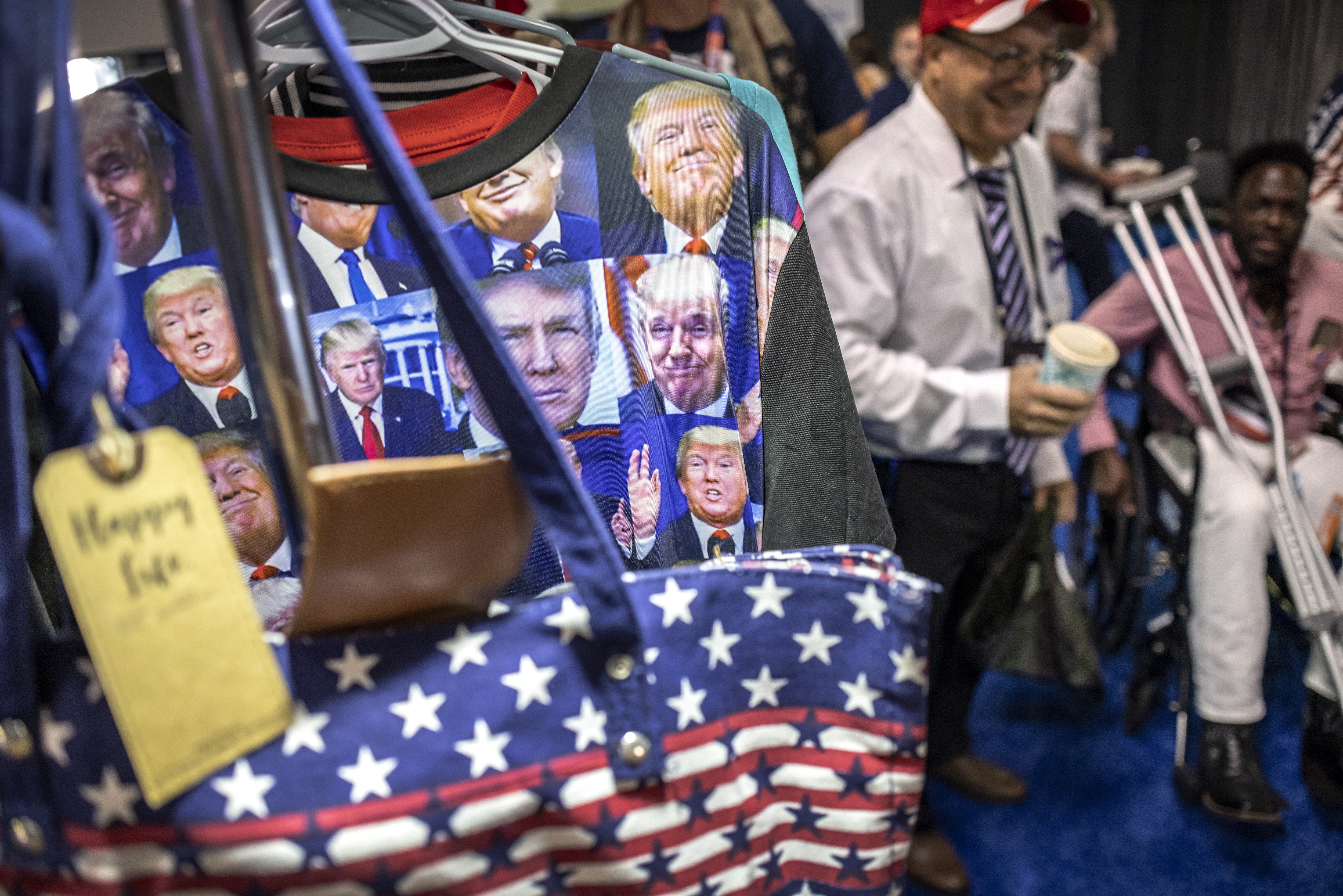 West Palm Beach (United States), 15/07/2023.- Supporters of former US President and Republican presidential candidate Donald J. Trump (not pictured), wait for Trump's remarks in the Turning Point Action Conference, in West Palm Beach, Florida, USA, 15 July 2023. Turning Point Action is a conservative organization founded in 2019, its mission is to embolden the conservative base through grassroots activism and provide voters with resources to elect conservative leaders. (Elecciones) EFE/EPA/CRISTOBAL HERRERA-ULASHKEVICH