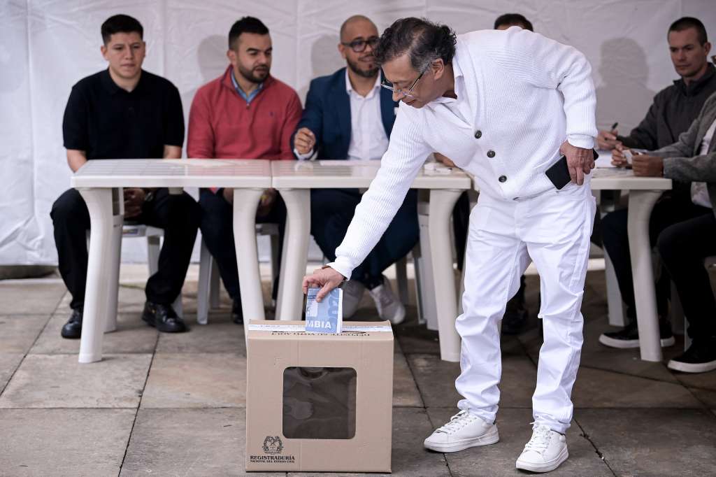 El presidente Gustavo Petro ejerció su derecho al voto en estas elecciones presidenciales de 2026.