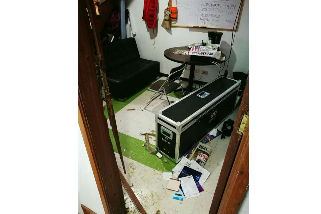 Así encontraron la oficina de la agencia de noticias Prensa Rural / Prensa Rural