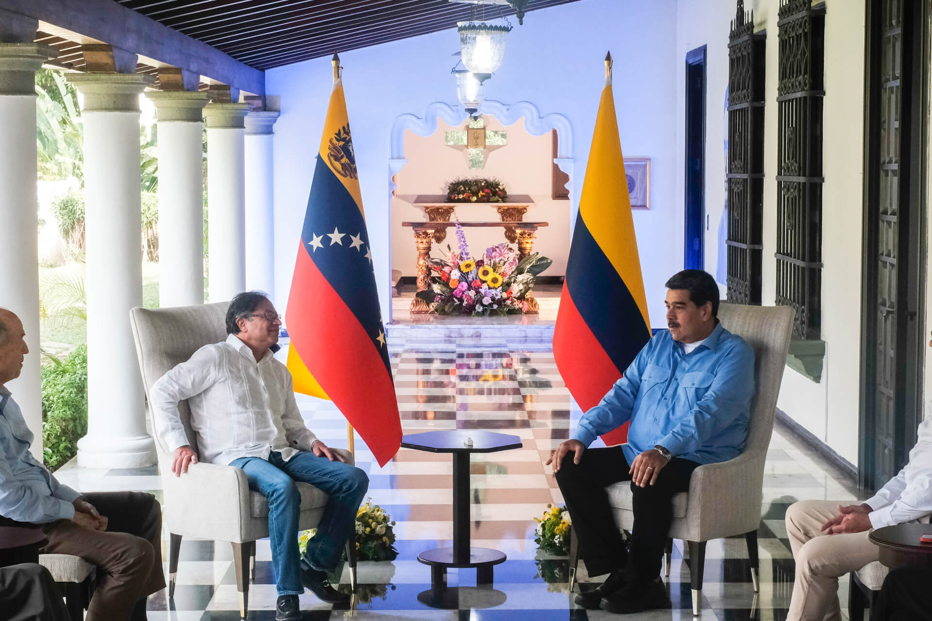 El presidente Gustavo Petro y su homólogo venezolano, Nicolás Maduro.