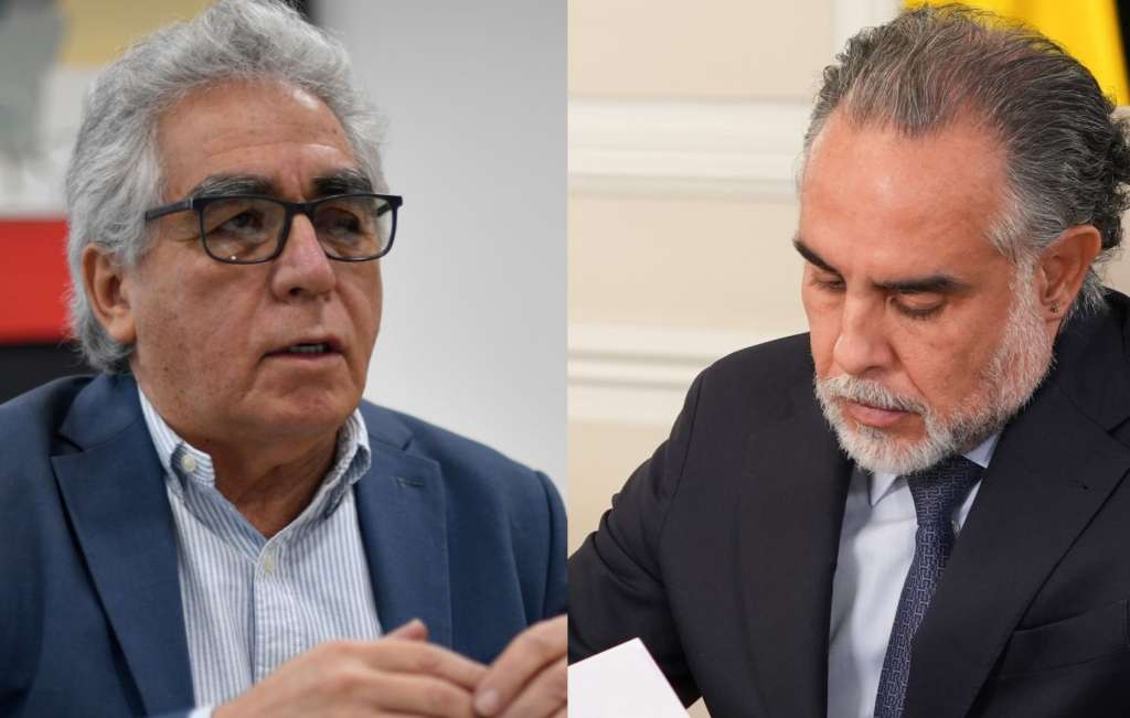 Augusto Rodríguez, director de la UNP, y Armando Benedetti, jefe de despacho.