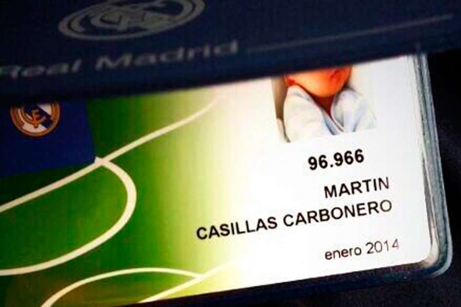 Carné de socio de Martín Casillas Carbonero (Twitter de Iker Casillas). / Bang Showbiz